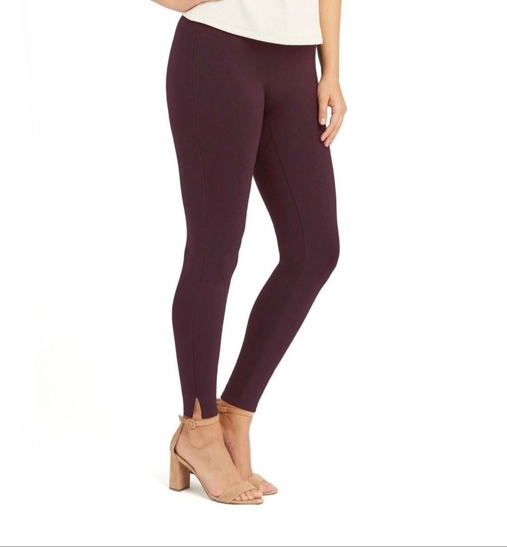 SPANX High-Waisted Leggings wine burgundy 1X NWT